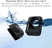 Vista 6 de Juego de protectores de cámara de acción compatible con DJI Osmo 360, protector de pantalla de vidrio templado Osmo 360, funda de silicona, tapa