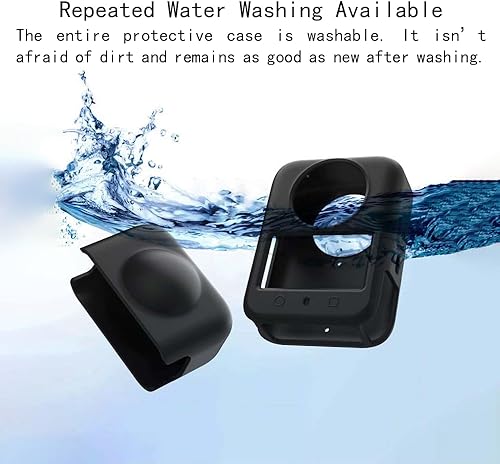 Miniatura 6 de Juego de protectores de cámara de acción compatible con DJI Osmo 360, protector de pantalla de vidrio templado Osmo 360, funda de silicona, tapa de