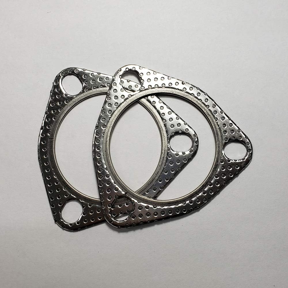 2.5" 3 Bolt MLSG High Temp Exhaust Gasket w/SS Fire Ring (Qty 2)