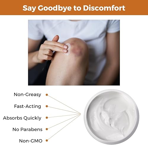 Miniatura 4 de Crema de alivio de cáñamo, ideal para artritis, neuropatía, músculos, articulaciones, cuello, espalda, codos, manos, pies y rodillas, fabricado con