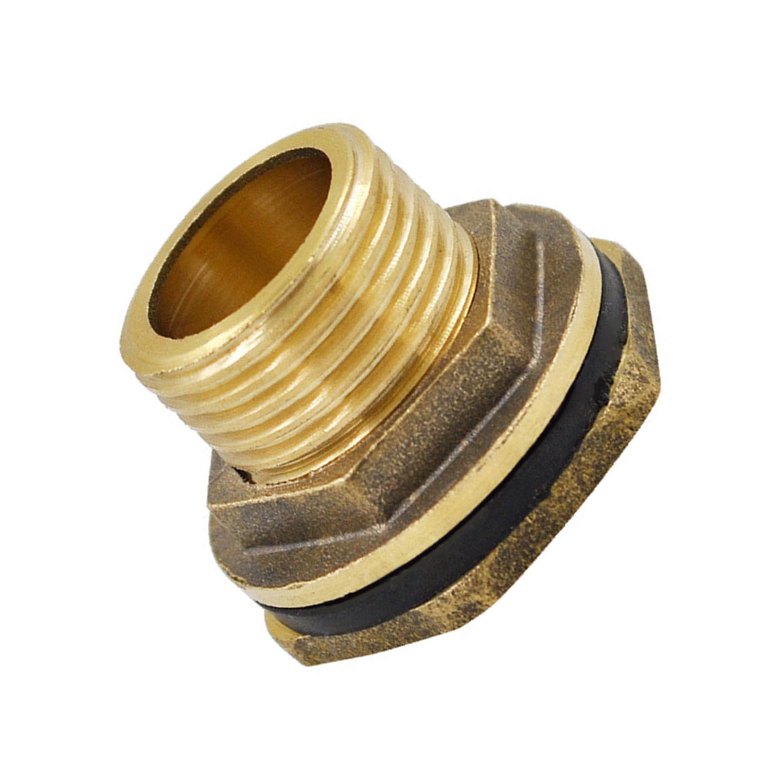 Brass Threaded Connector for Water Tanks Rain Barrels Bucket Easy Installation Water Tap Connector Hose Adapter Quick Connection