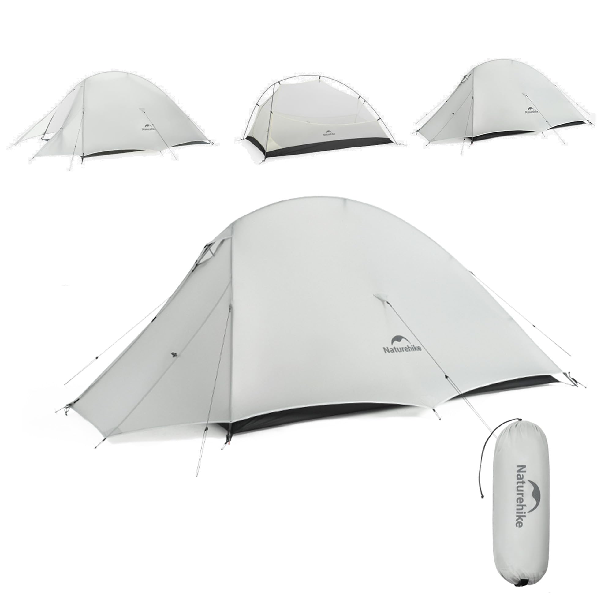 Naturehike Cloud up UL namiot turystyczny, ultralekki namiot turystyczny, 1,38 kg, w komplecie z akcesoriami, namiot dwuosobowy, odpowiedni na wędrówki, jazdę na rowerze, kemping i podróże z plecakiem