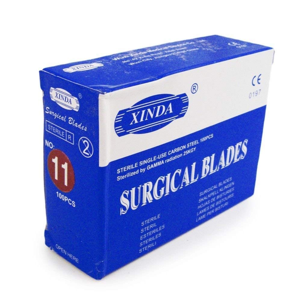 10pc Surgical Grade Sterile Universal Replacement #11 Carbon Steel Scalpel Blades