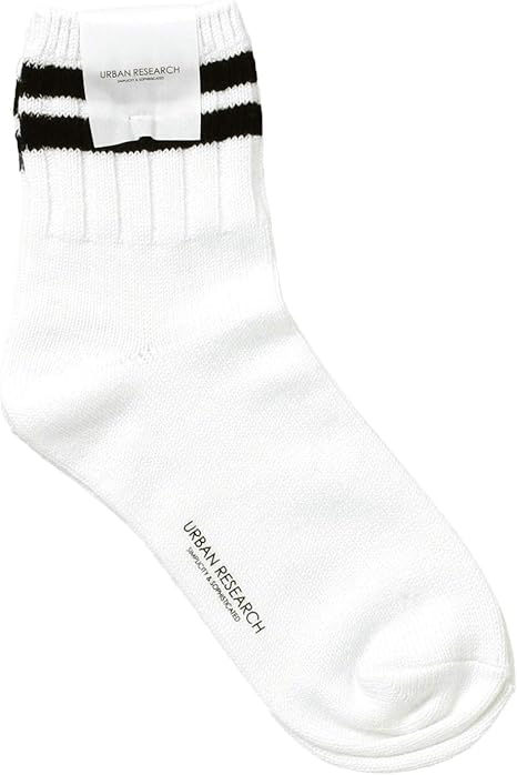 Amazon アーバンリサーチ 靴下 ラインソックス メンズ Ur93 1gm003 Wh Bk Free スポーツソックス 通販