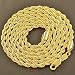 LEORX Chicos Moda Hombres Giratorio Estilo 24K Oro Plateado Collar (De Oro)