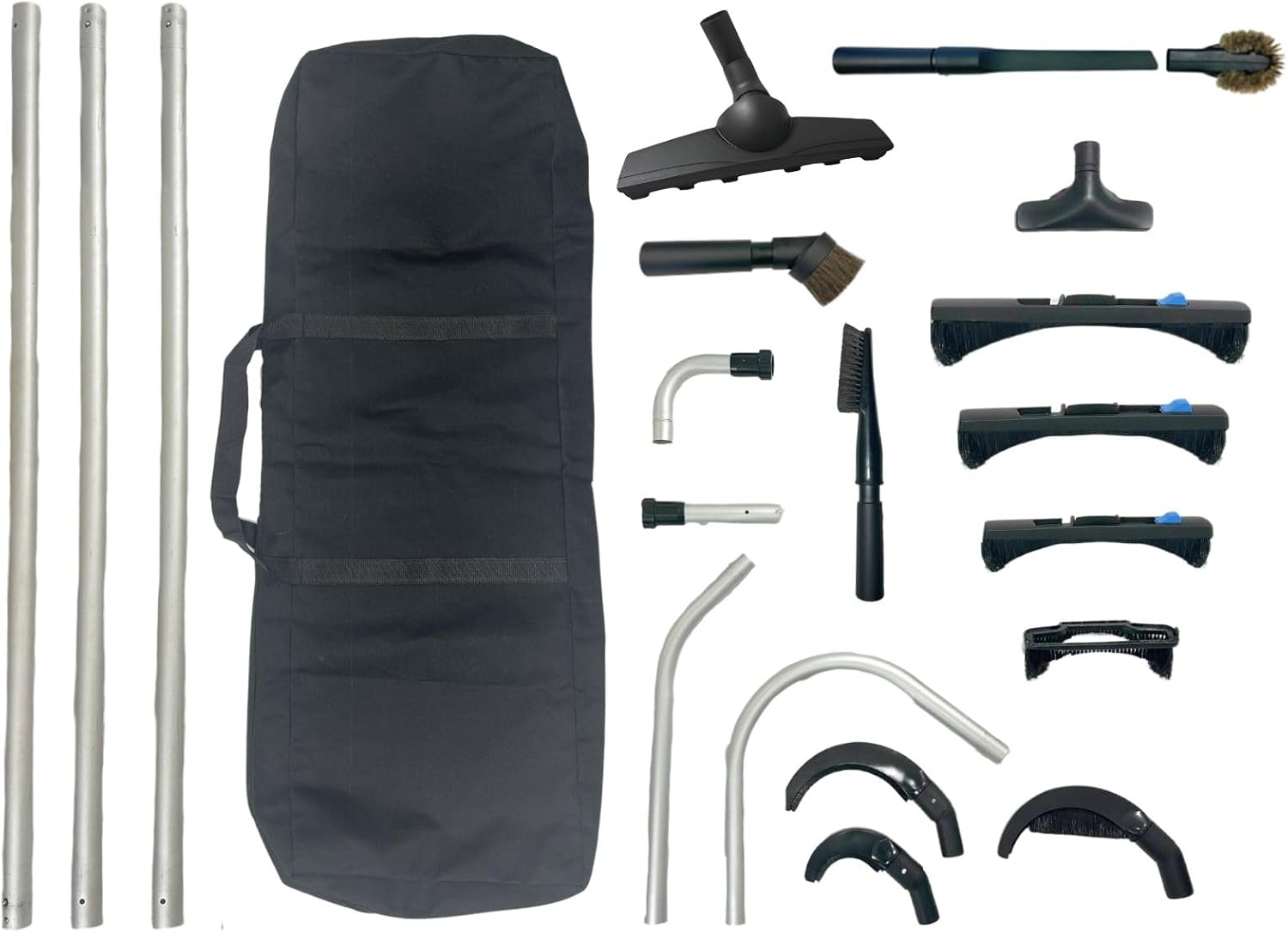 Wessel-Werk Commercial AeroVac Kit, High Reach Vacuum Duct Cleaning Attachment Set with Carry Bag,1.5 inch Wands and Accessories fit ProTeam, Sanitaire and More
