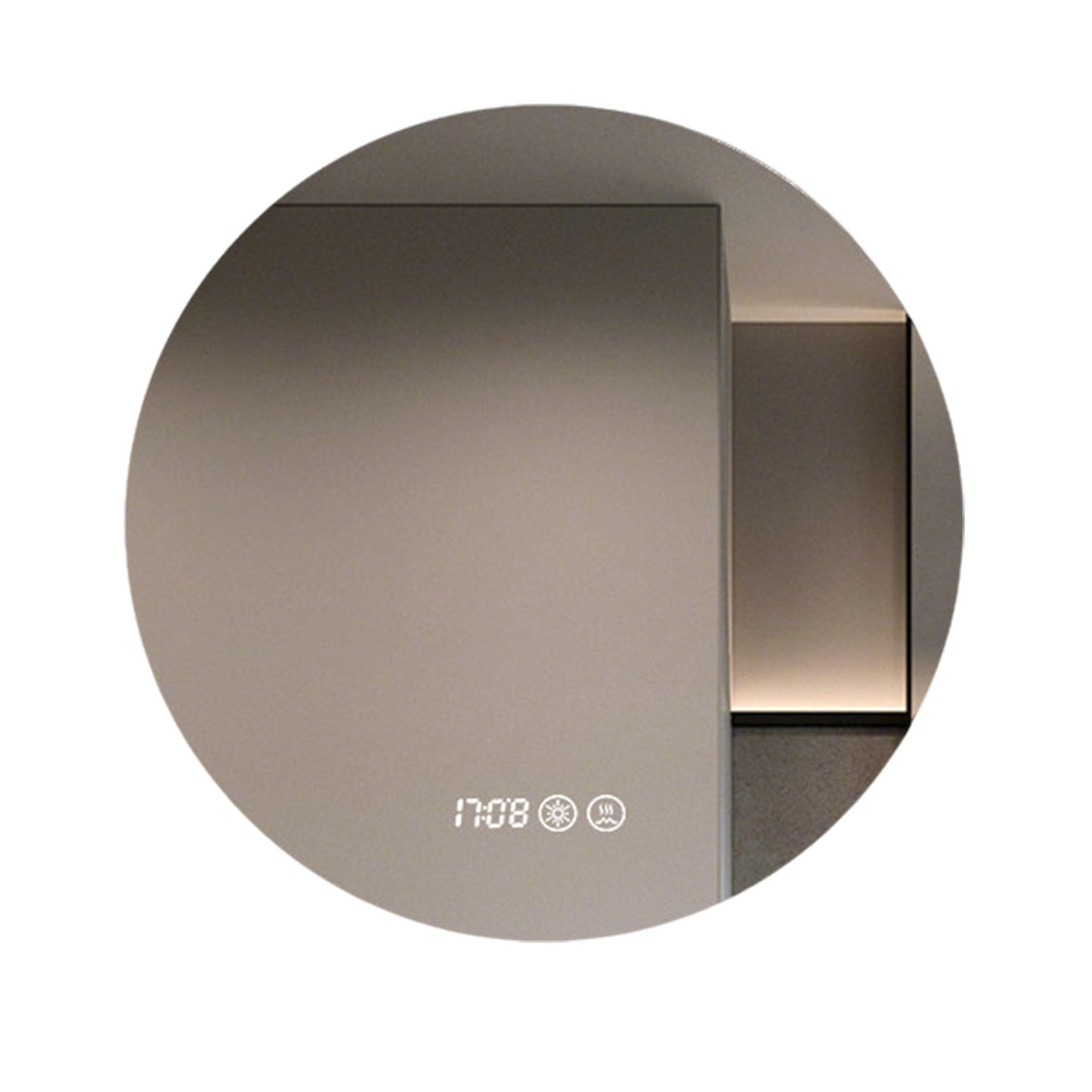 Zlthraustic Wall Mount Round Bathroom Mirror with LED Lights, Anti-Fog, 3-Color Dimmable, HD Ultra-Clear Glass, Shatterproof, Smart Touch Control Vanity Mirror(80CM)