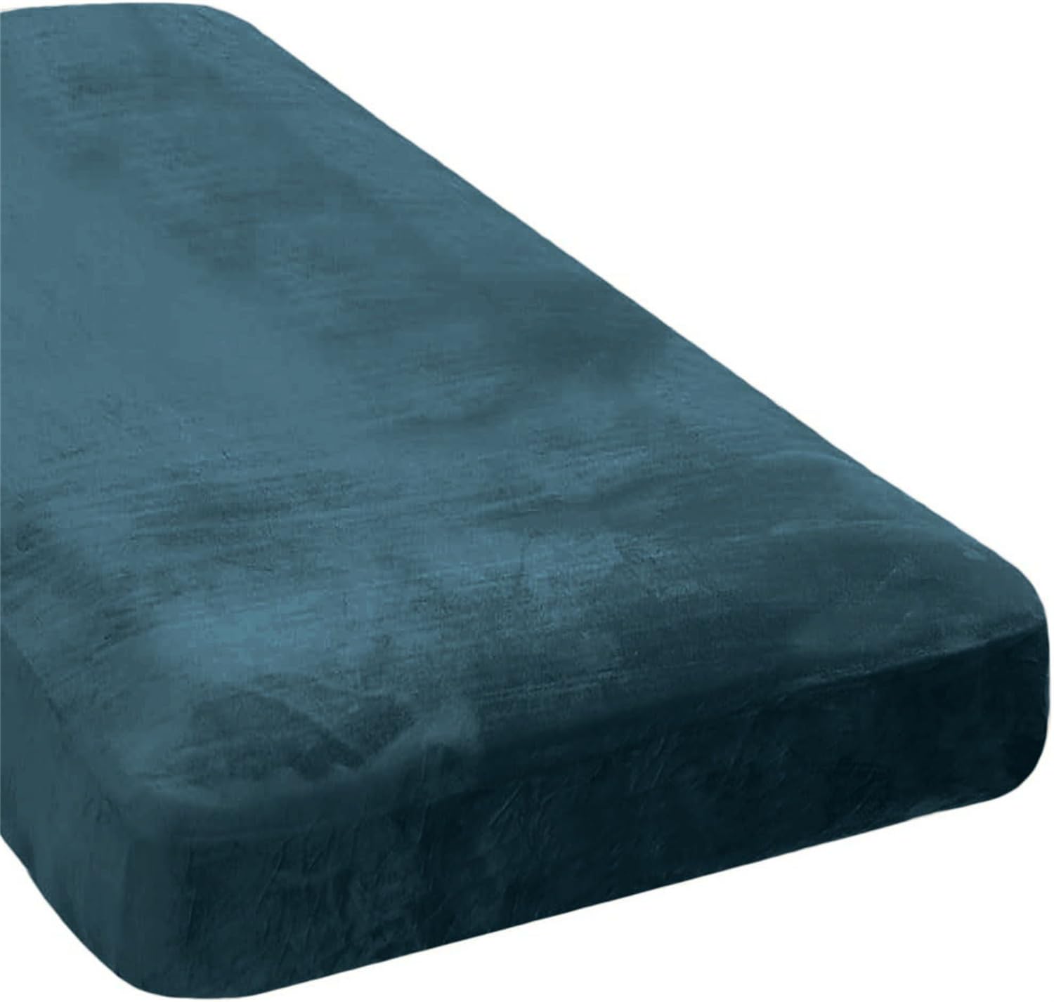 LINGKY Sofa Seat Cushion Cover, Sofa Cushion Slipcovers Stretch Velvet, Universal Non-Slip Couch Cushion Covers Replacement for Individual Furniture Protector (Deep Teal,Chaise Cover)