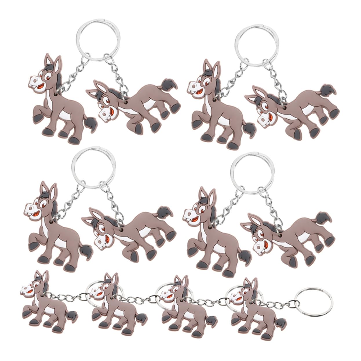 100stücke Donkey Schlüsselanhänger Für Kinderpartys Langlebige Tiercharms Aus Stabilem Material Perfektes Mitbringsel Für Geburtstagsfeiern Und Themenveranstaltungen