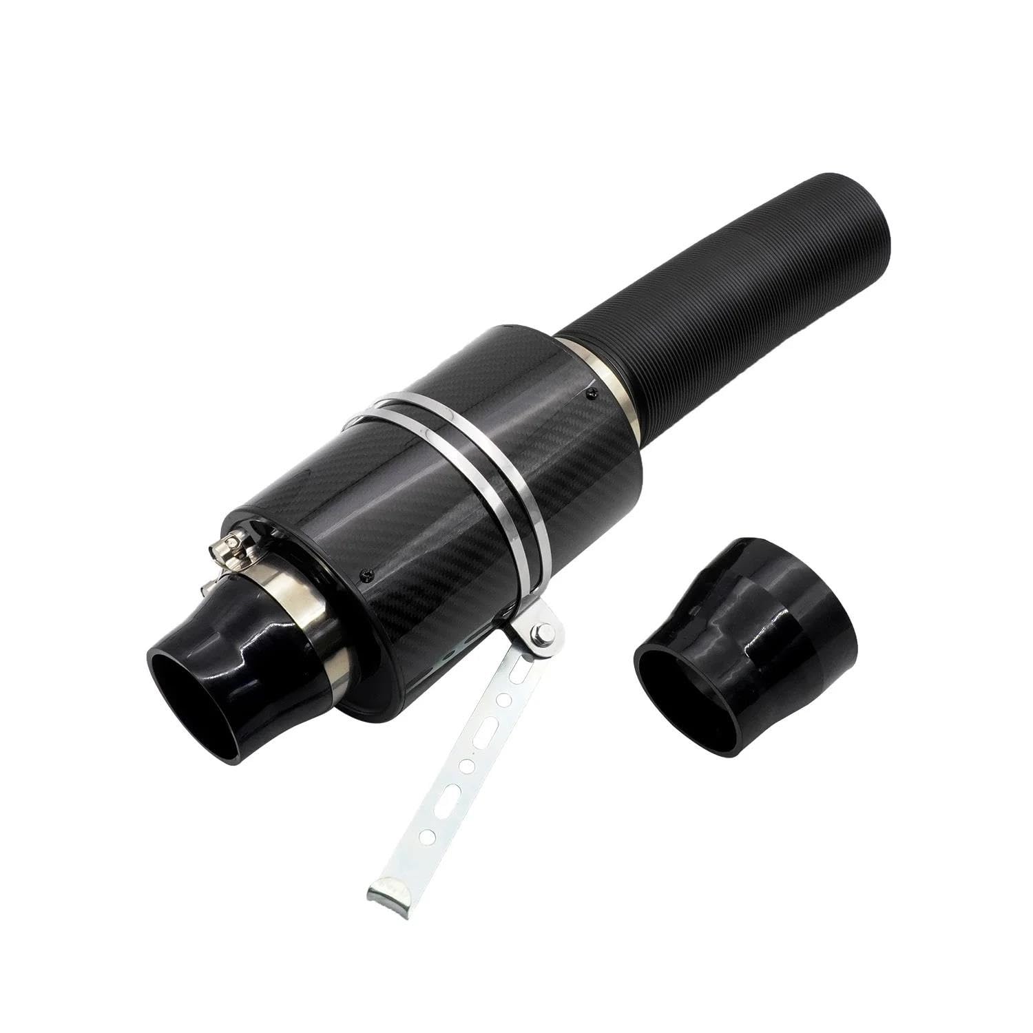 Manguera Admisión De Aire 1 Juego De Filtro Aire Frío, Kit Manguera Tubo Entrada Fibra Inducción Cerrada, Universal 76mm Y 3"
