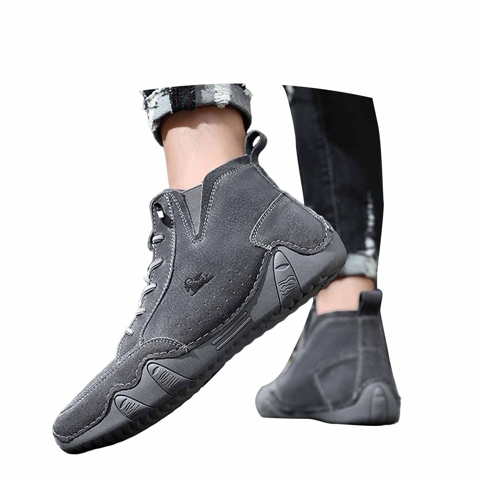 Barfußschuhe Herren Damen Unsex Leder Hoch Alpaca Barfuss Schuhe Cowboystiefel Italienische Wandern Wasserdicht Sneaker Barefoot Shoes Bootsschuhe Lederschuhe