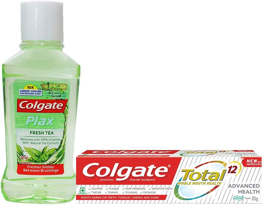 Colgate (Toothpaste - 20gm & Mouthwash - 60ml) Oral Care Kit - 80gm