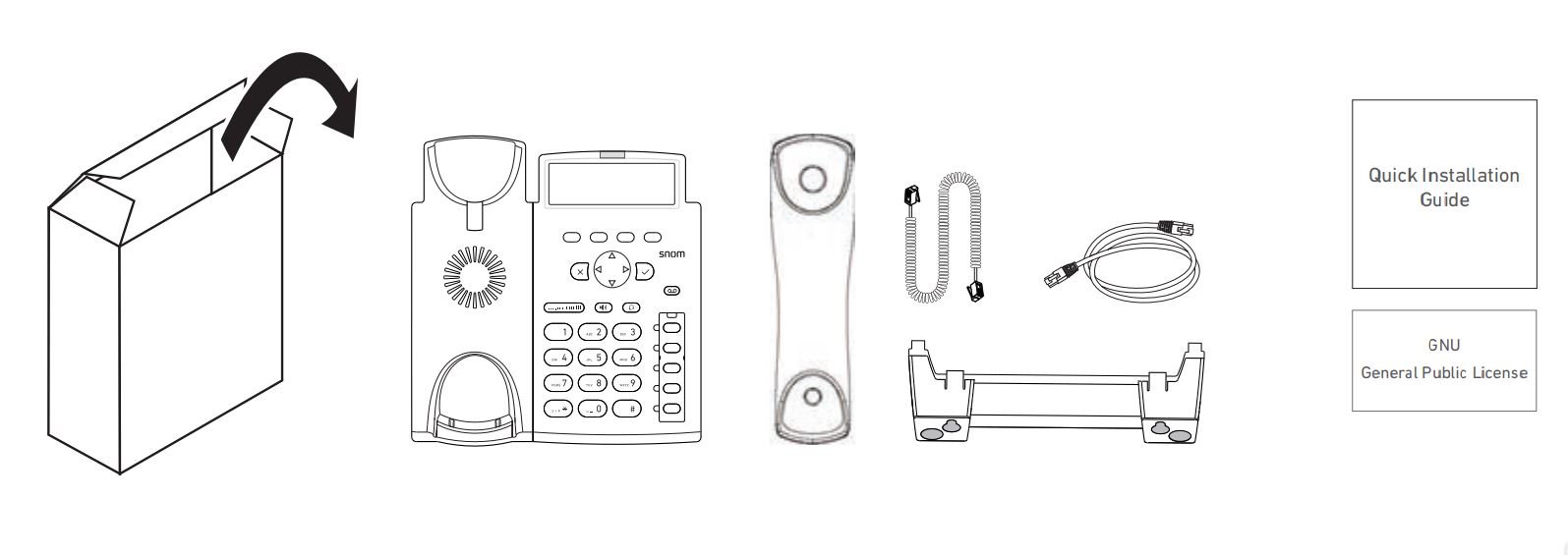 Snom D305 Téléphone IP, téléphone de bureau SIP (audio HD Dideband, 5 touches de fonction configurables avec LED, 4 SIP identités) audio large bande, crochet commutateur capteur, noir, 00004257