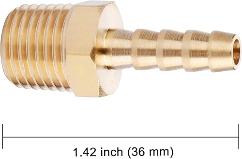 Miniatura 4 de U.S. Solid Colocación de manguera de latón, adaptador, púa de 14" x 14" NPT accesorios de tubería macho