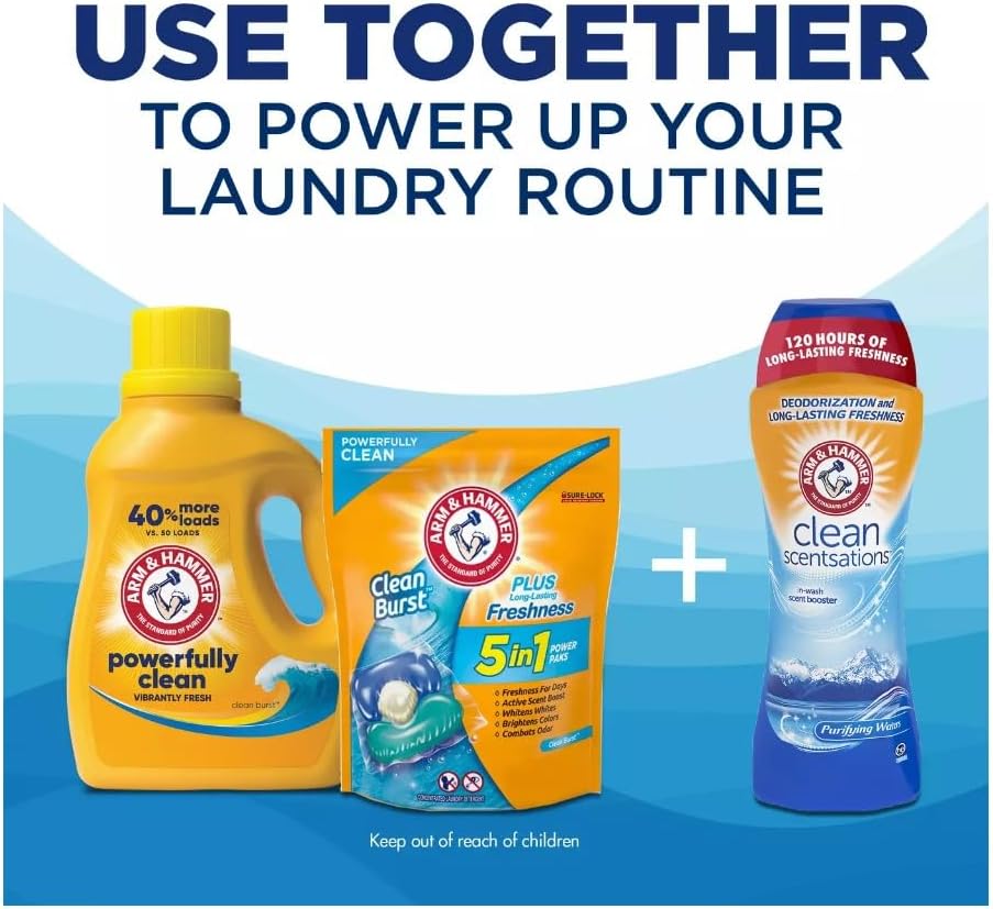 Arm & Hammer, Liquid Detergent Clean Burst, 50 Fl Oz