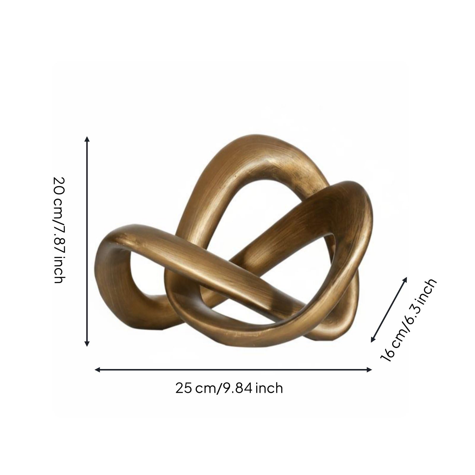 Adorno de Metal| Figura Decorativa| Pieza Decorativa Metálica Bronce