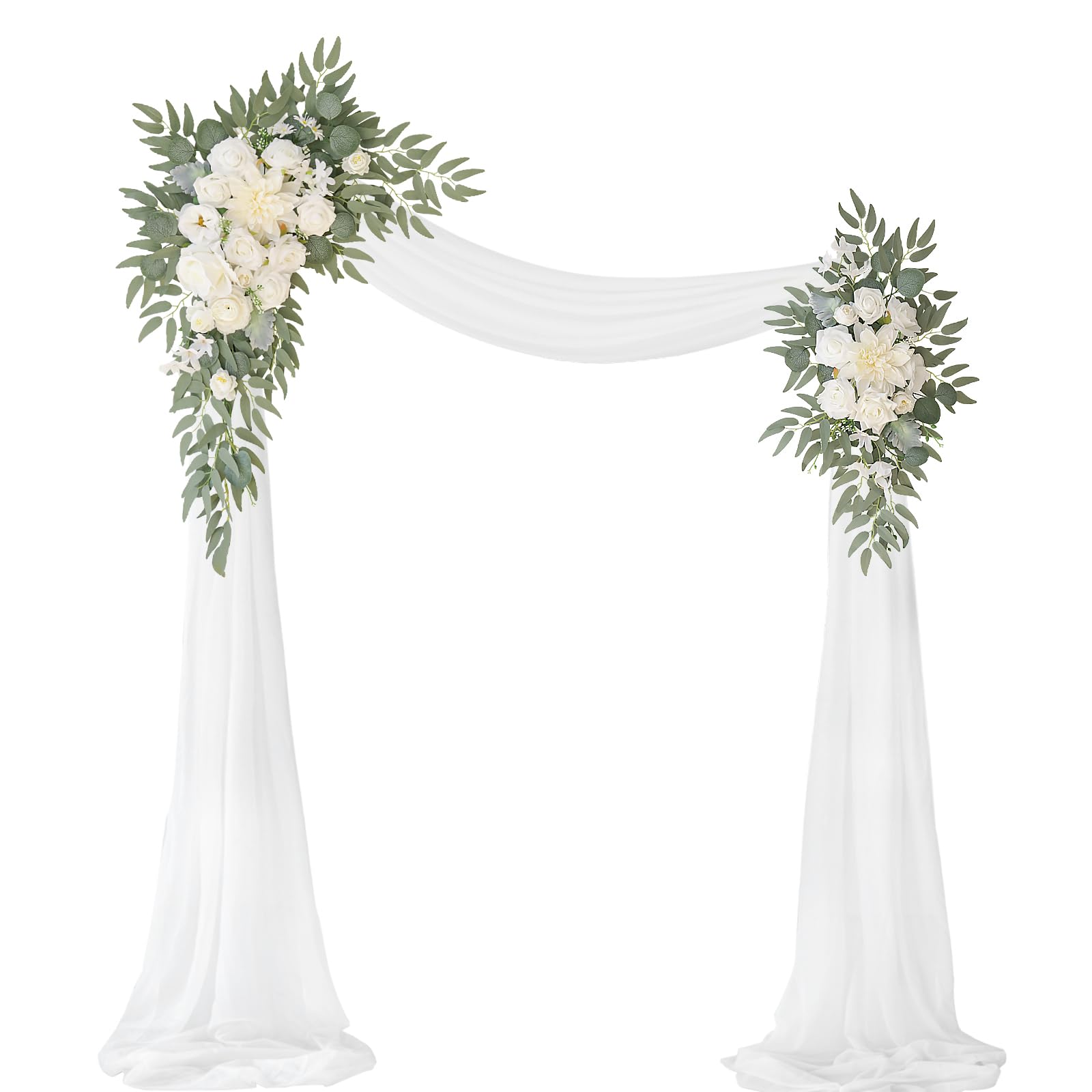 Kit Di Fiori Artificiali Per Arco Nuziale, 2 Pezzi, Decorazione Matrimonio Rosa Corallo, 81x45 Cm
