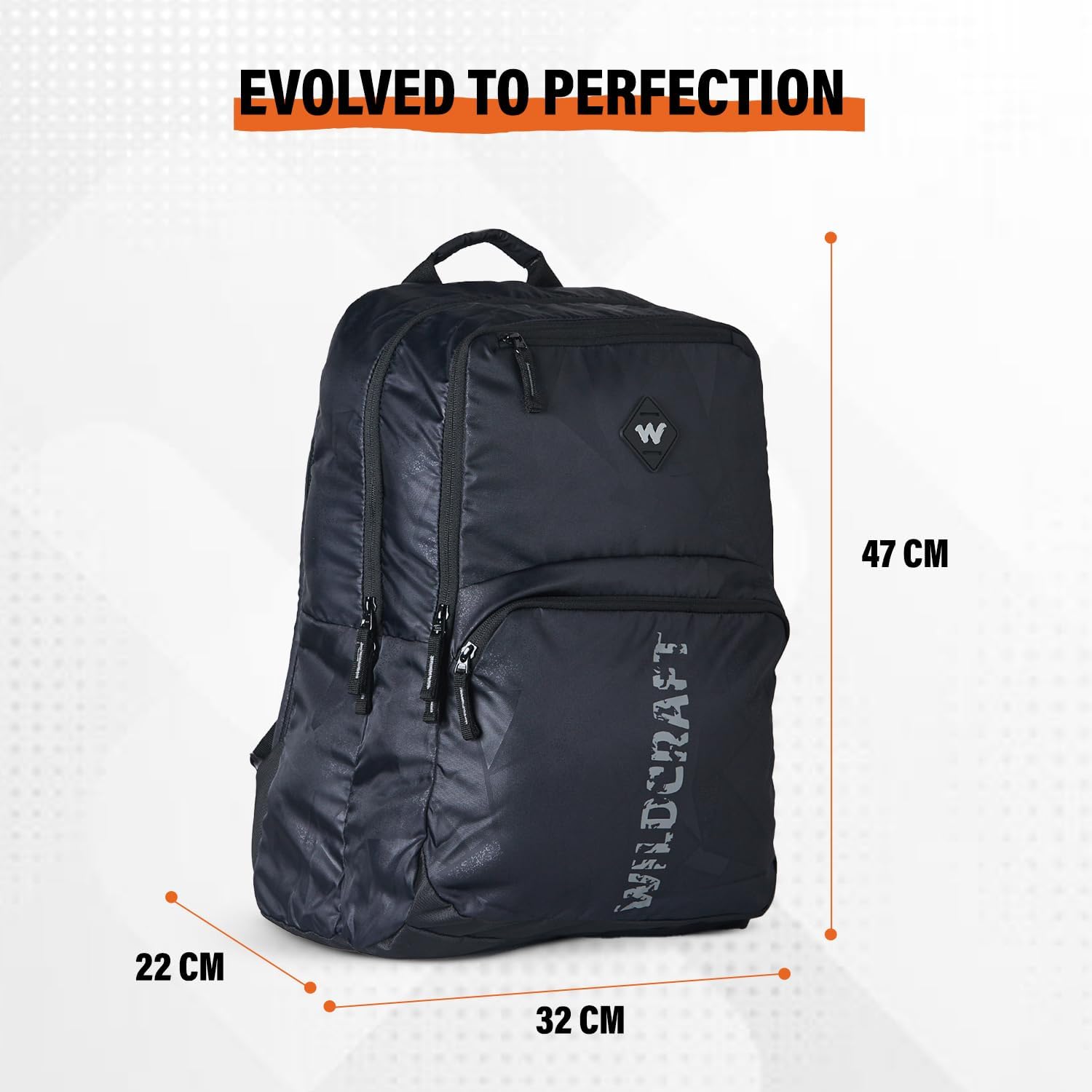 Wildcraft Evo Edge 35 Laptop Backpack for Men & Women - Red_Pompn | Water-Resistant & Lightweight Backpack with Rain Cover | Unisex Backpack for Gym, Office, College & Travel