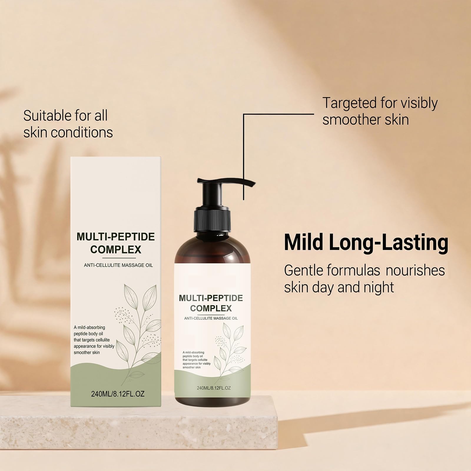 Multi-Peptid-Körperöl, Anti-Cellulite-Öl, zieht schnell ein. (3PCS)