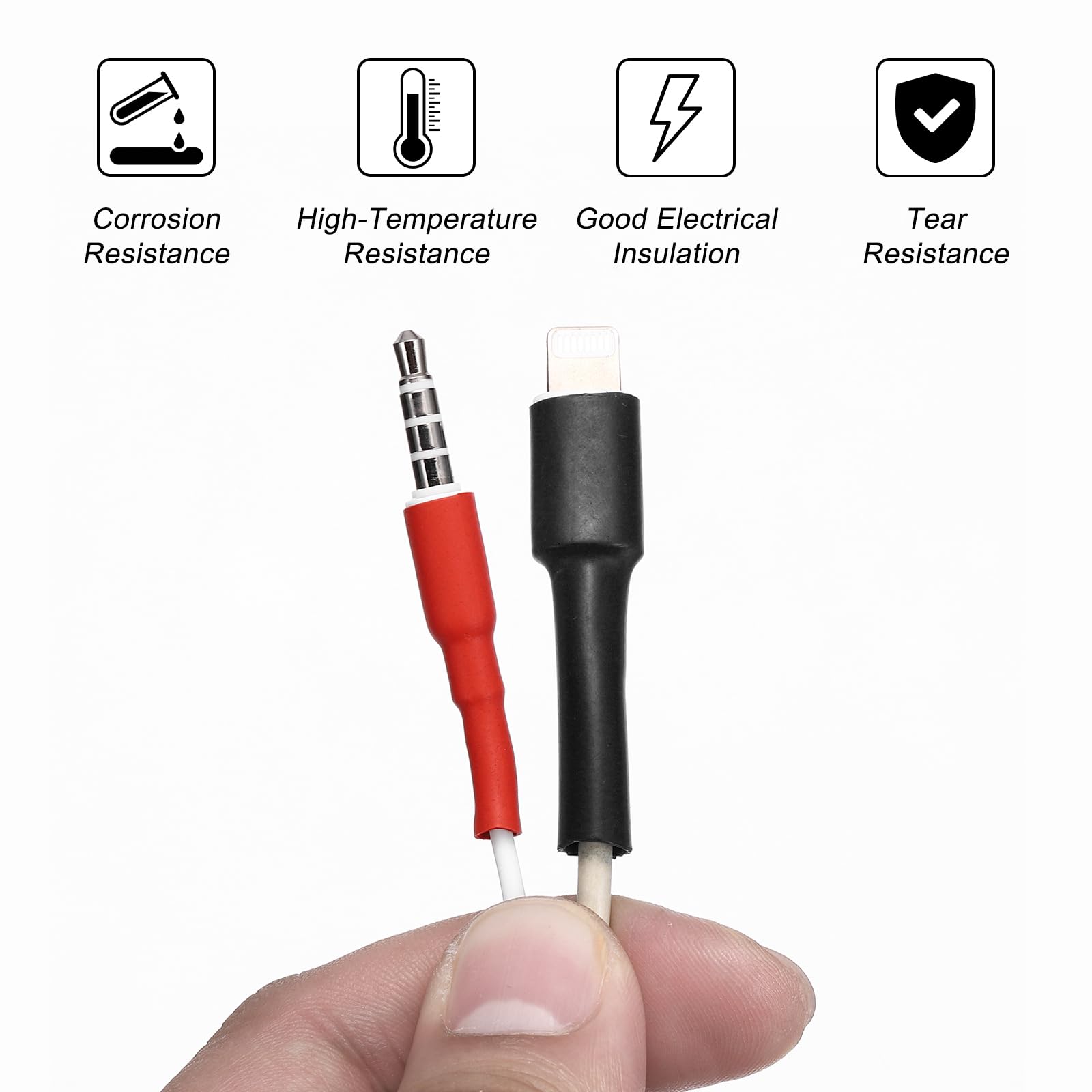 QUARKZMAN Tubo Termorestringente, 2,5mm Dia 2:1 Guaina Termorestringente Tubi, Guaina Termorestringente per Cavi Tubo 150m Lunghezza Termorestringente per Cavi Elettrici, Nero