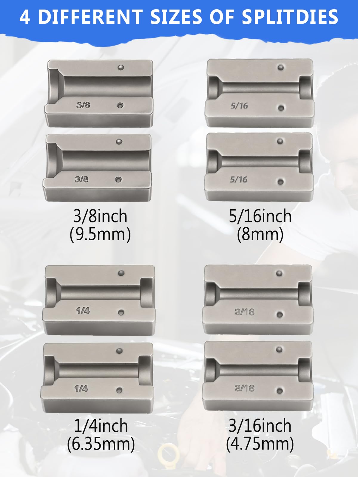 Professionelles Bördelwerkzeug für Bremsleitungen, 45-Grad-Einzel, Doppel- und Bubble-Bördelungen, inkl. Rohrabschneider, für 3/16", 1/4", 5/16", 3/8" und 4,75 mm Kupferrohre, Schwarz