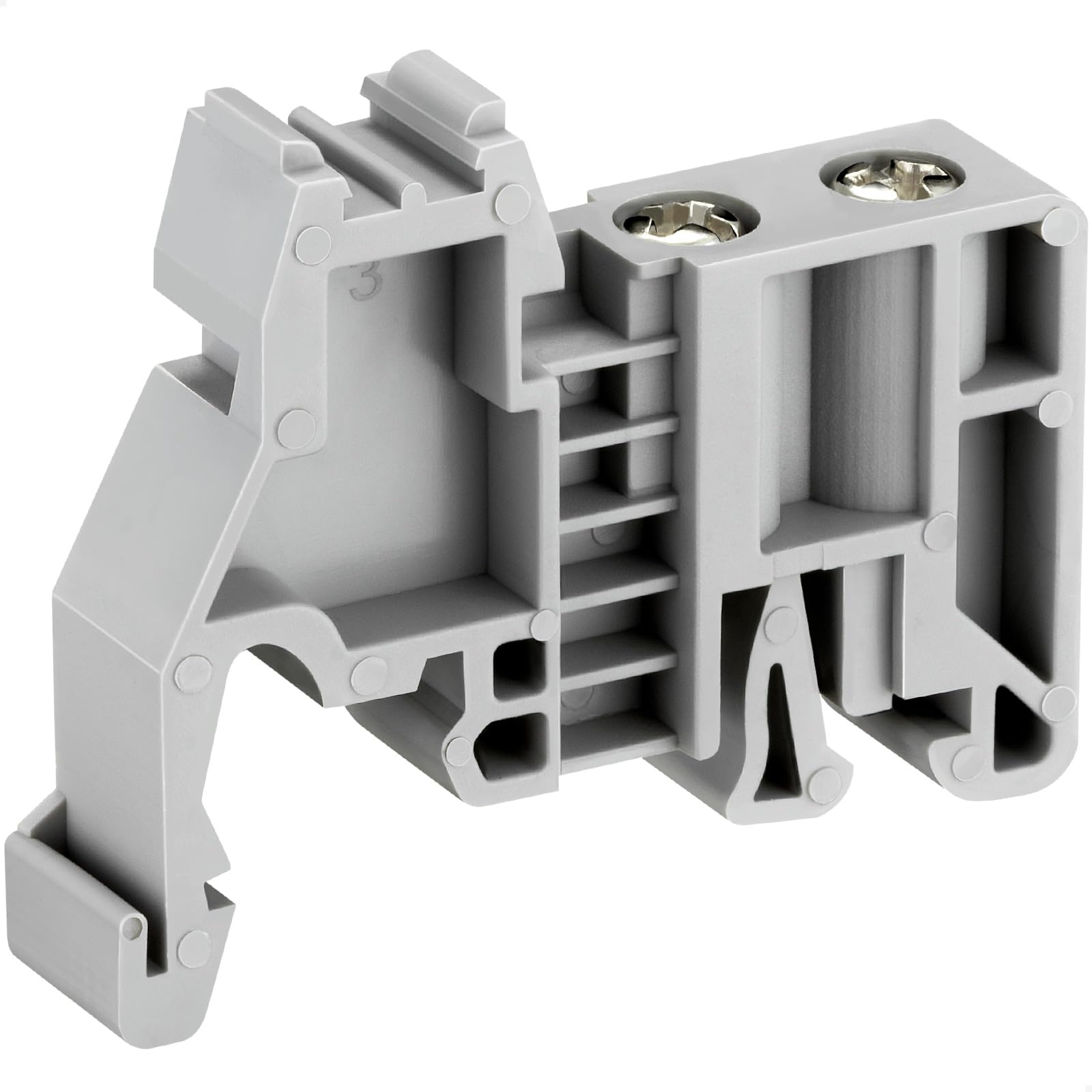 GKEEMARS E/UK DIN Rail Terminal Block End Stopper, Screw Clamp Type Terminal Block End Bracket for 35mm Width Rail (Pack of 30)