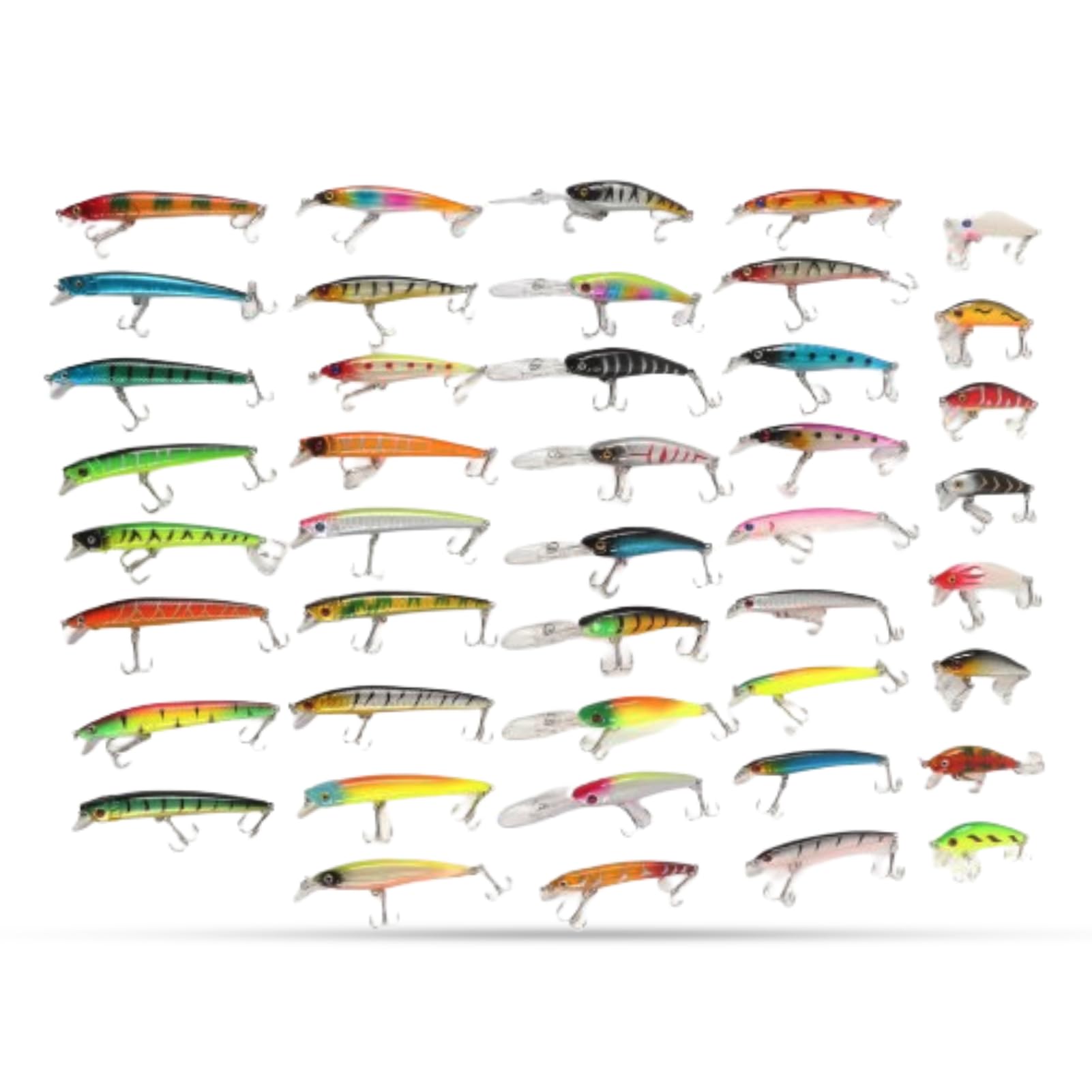 43 Uds Kit de Señuelos de Pesca señuelos Topwater Cebo Artificial Minnow Agua Dulce Agua Salada Popper cebos de manivela con Ganchos