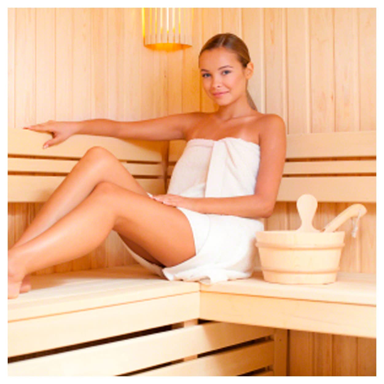 Sport-Tec Sauna Starter-Set 9-TLG., Aufgusskübel + Schöpfkelle + 6 versch. Saunadüfte á 50 ml