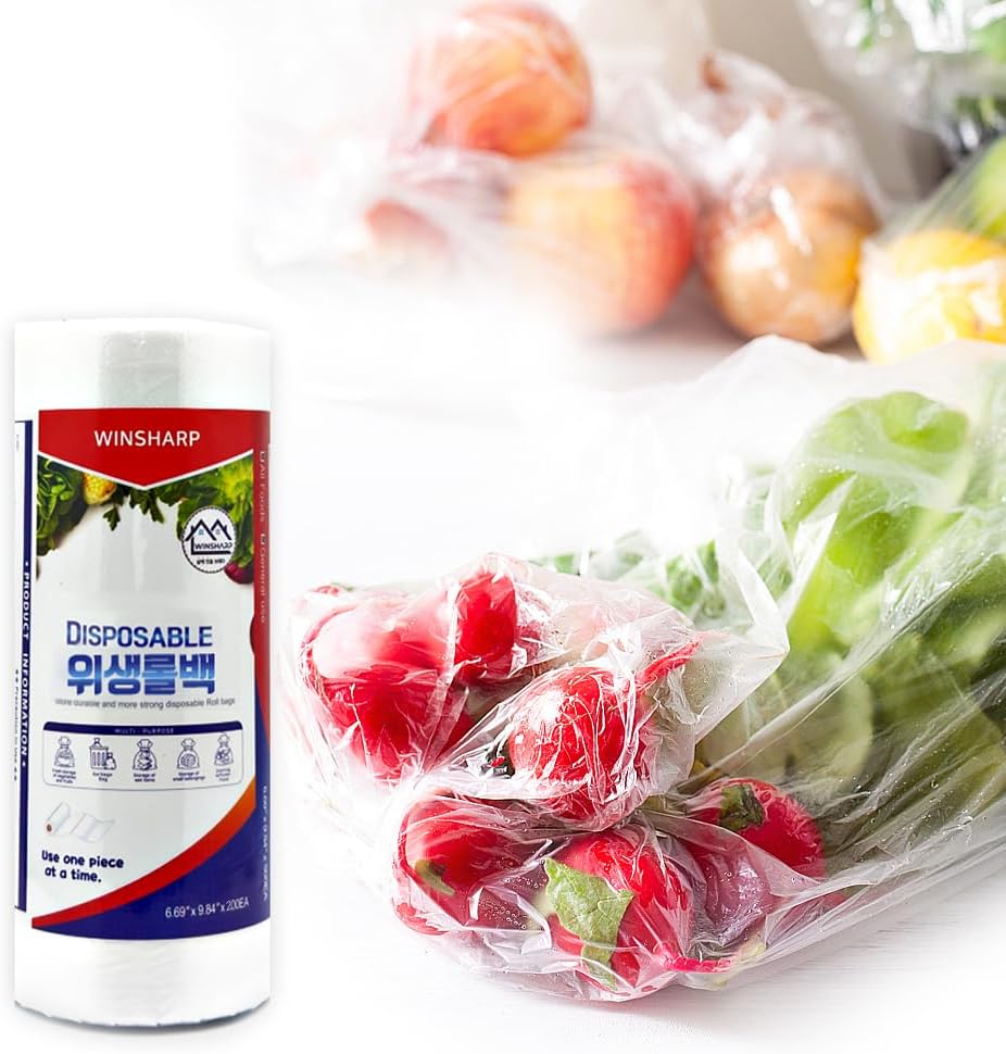 Food Storage Roll BagsㅣDisposable Food Plastic Bags, Mini