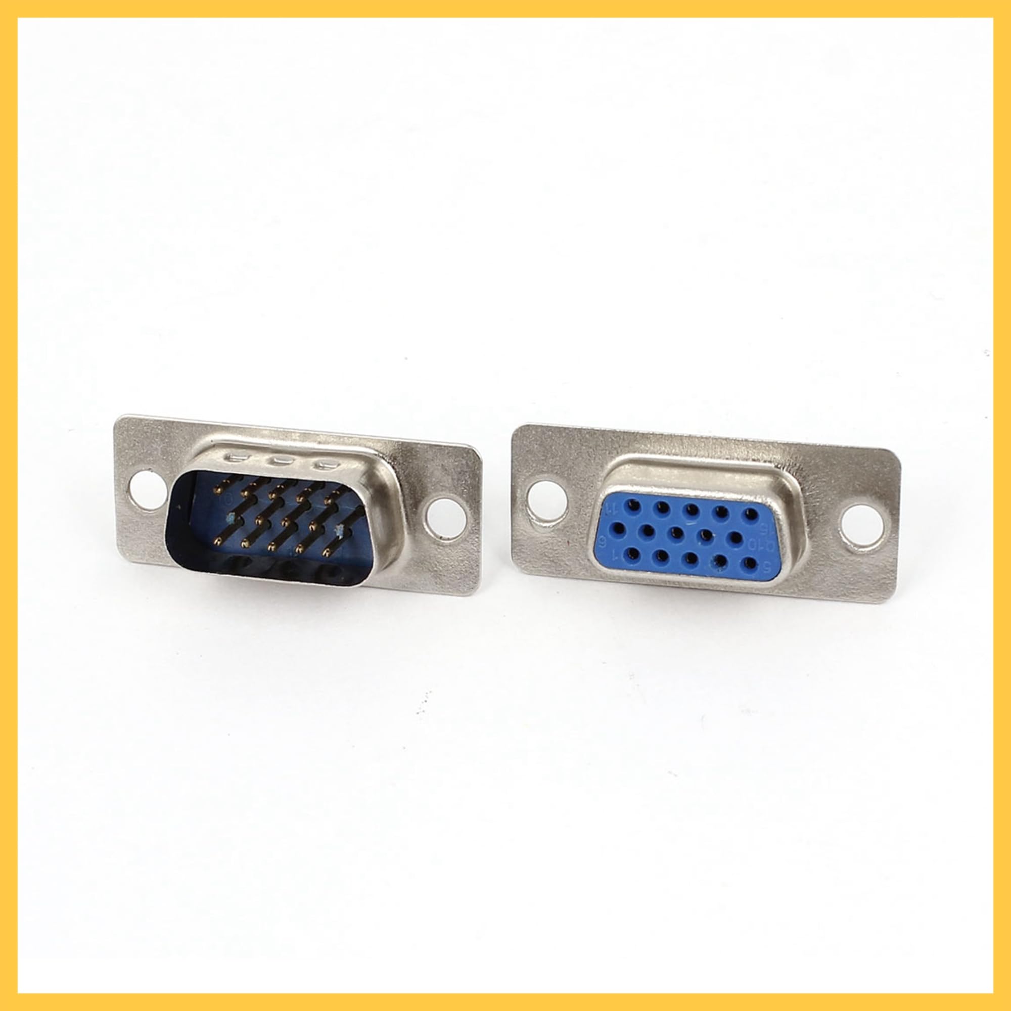 REPAIROCK DB15 15-Pin 3-Row Male to Female Connector VGA Cable Adapter 4sets Auto Replacement Parts