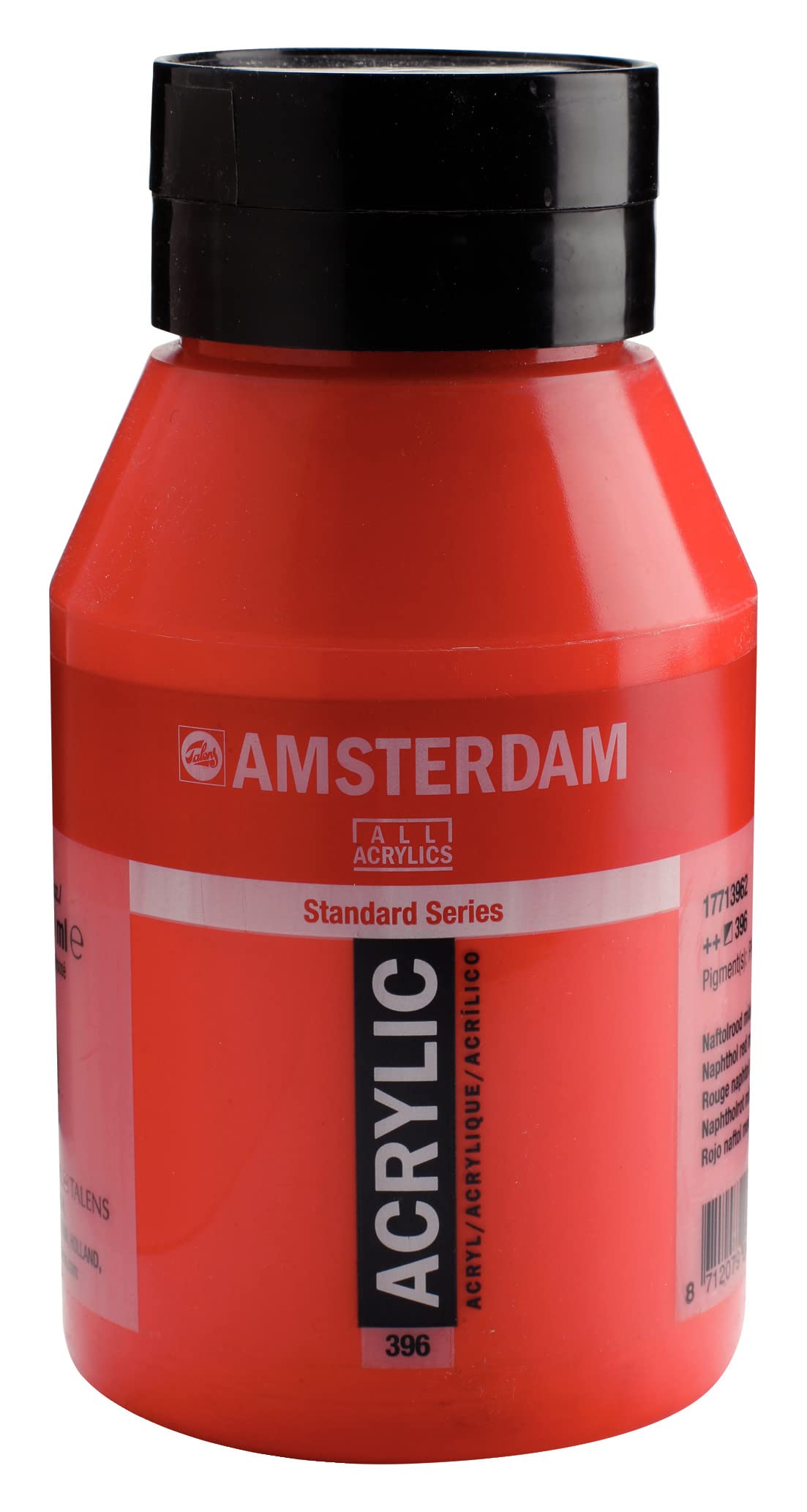 Amsterdam Standard Series Acrylic Paint Naphthol Red Medium 396, 1000 ml Tube, Semi-Opaque, High Lightfastness, Medium Viscosity