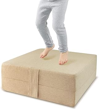 Amazon トランポリン トランポリンクッション エクササイズ トレーニング 運動不足解消 インテリア 室内用 子供用 大人用 省スペース 組み立て不要 静音 滑り止め 家庭用 手洗い可能 交換用カバー付き 親子遊び家族時間 50x50cm Kokobi 室内用トランポリン