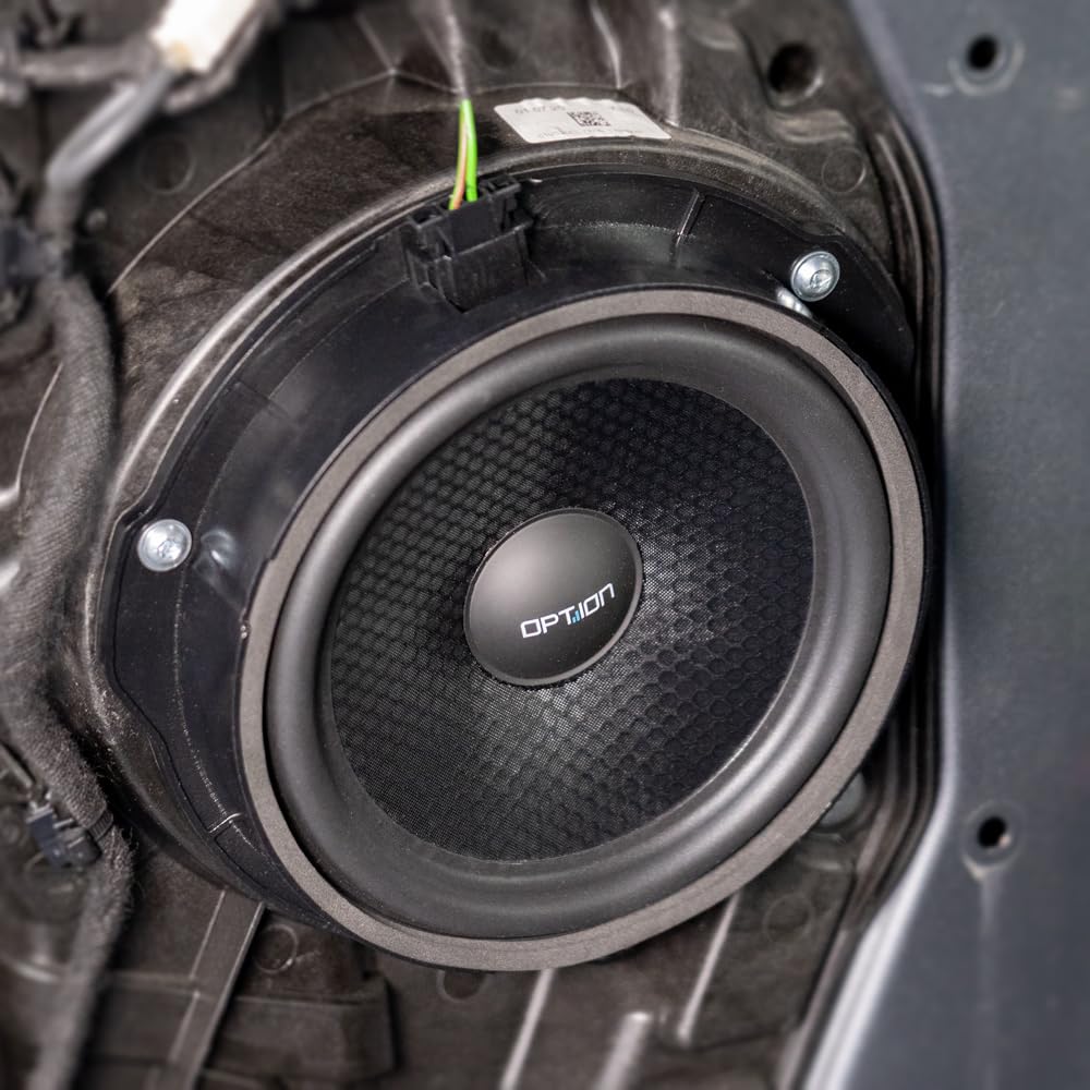 Option Kit de altavoces compatible con Mercedes Clase V W447 – 16,5 cm Plug & Play altavoces frontales con tweeter de tejido de 28 mm, incluye aislamiento y accesorios