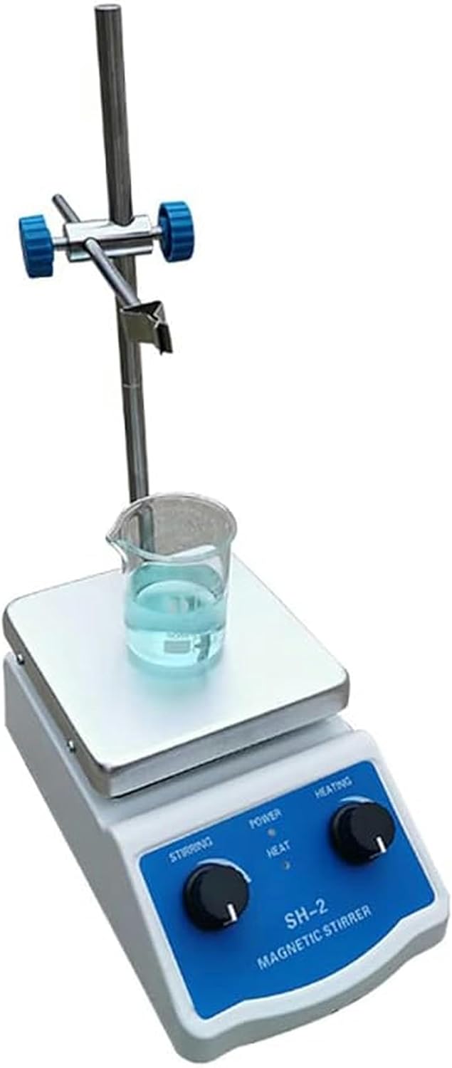 FLTRGO Mini Magnetic Agitator Mixer with Agitator Bar, Magnetic Mixer with 180 W 716 F Heating Power for Experiments and Projects in The Classroom, Work Or The HOG