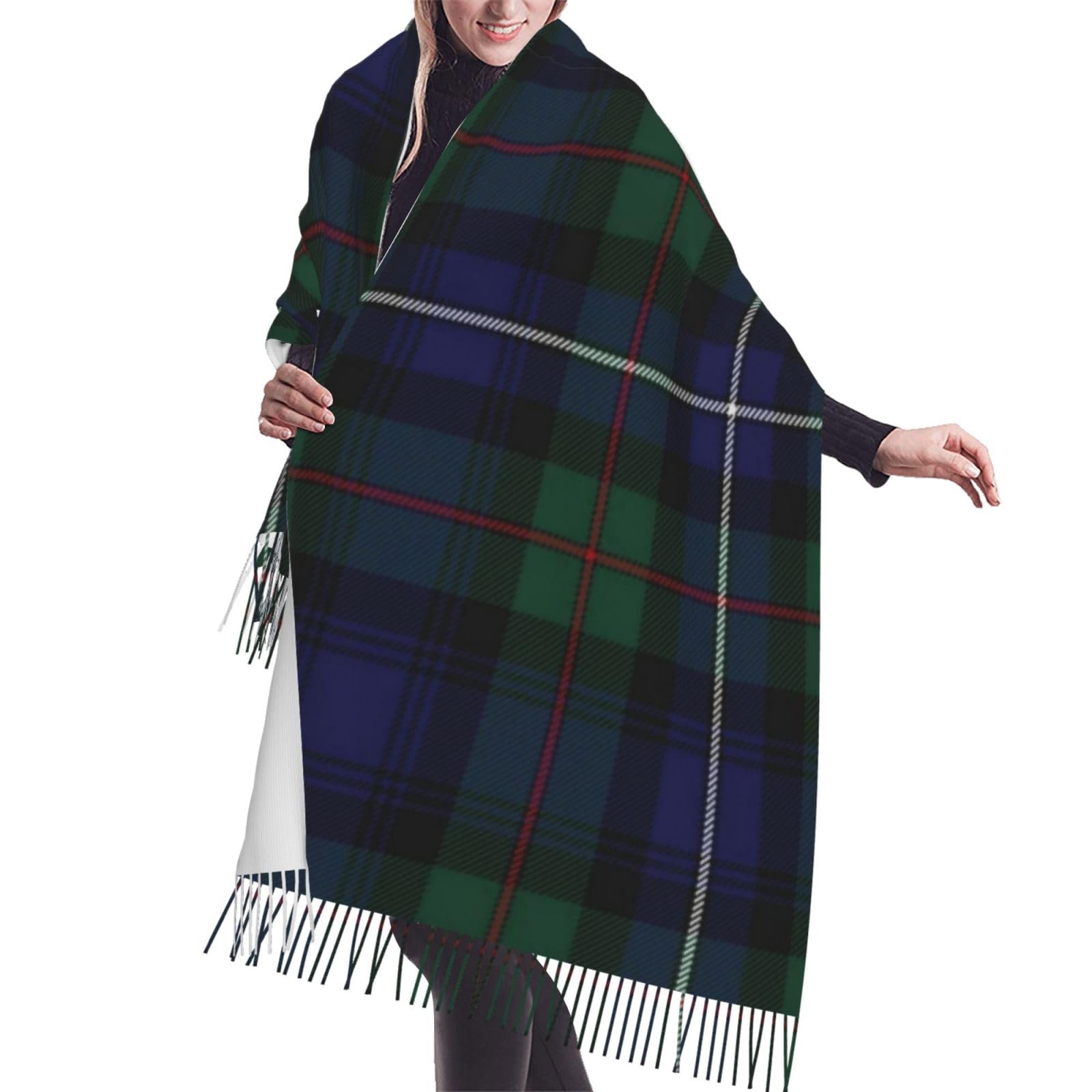 GRatka Scarf,Robertson Hunting Tartan, Unisex Fringed Scarf Large Warm Soft Cashmere Feel Shawls Wraps 196x68 cm