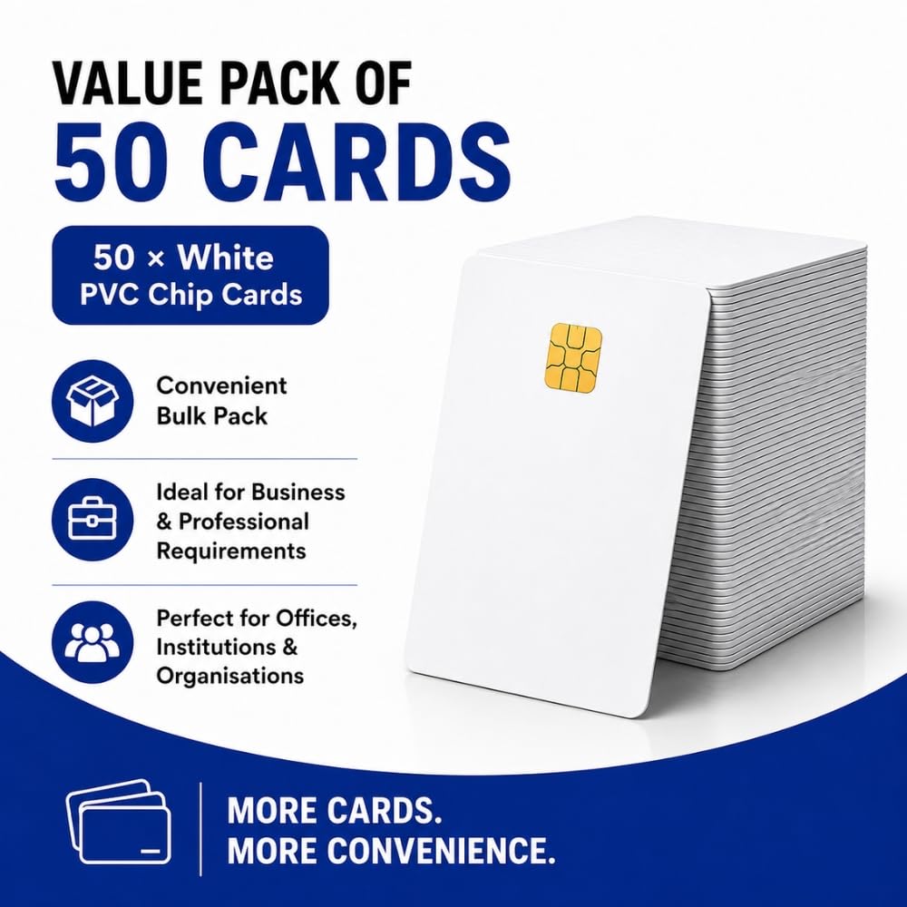 PVC Chip Cards for Inkjet Printers - Pack of 50 -5
