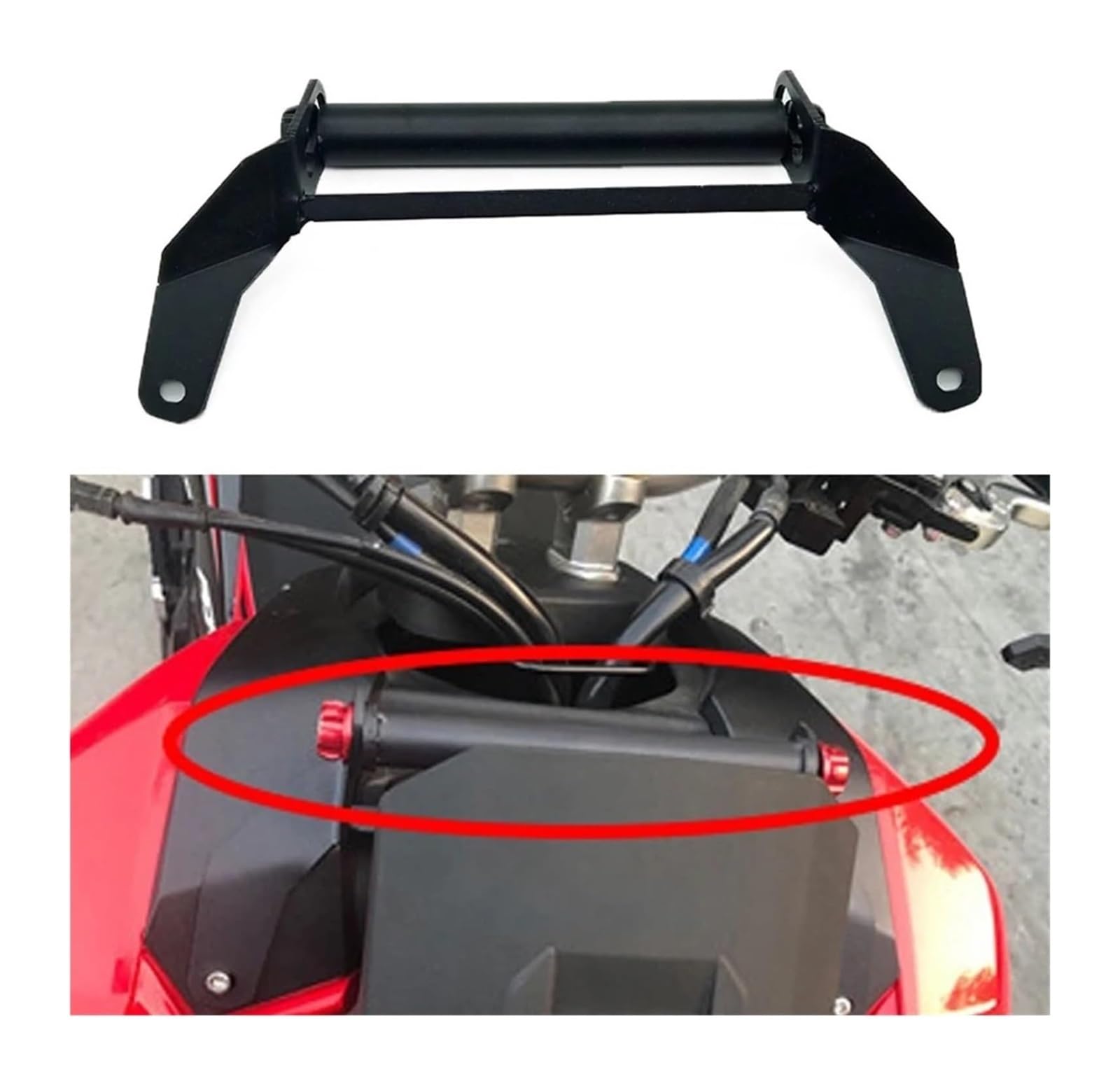 Manillar USB para Motocicleta para ADV150 2019 2020 Motocicleta Expansión Travesaño Teléfono Soporte GPS Navegación Placa Piezas