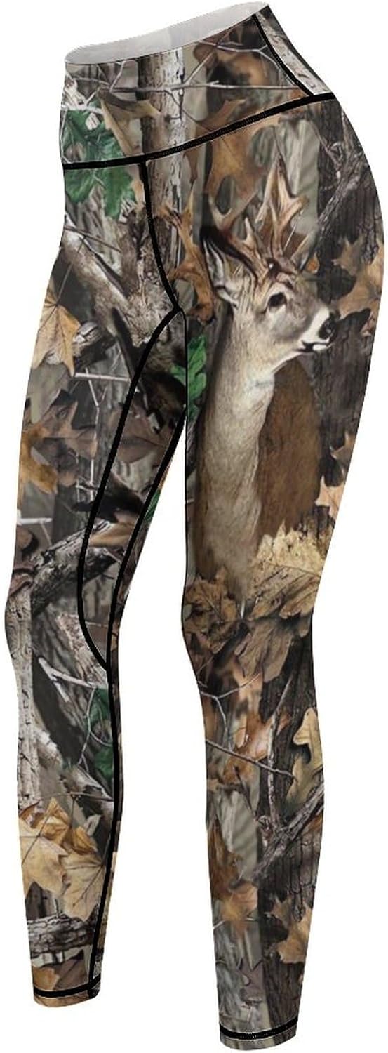Camouflage Deer Hunting Yoga Pants Woman Gym Leggings Sexy Long Pant High Waisted Cycling Bottom Athletic Pant
