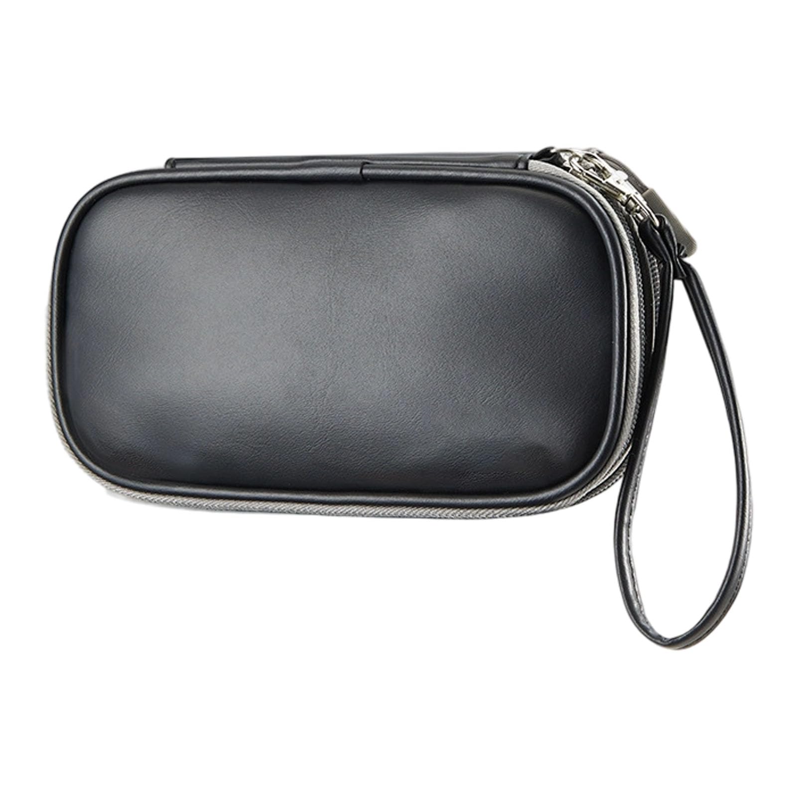 Slimming Double Layer Chargers Cable Organizers Practical PU Case for Outdoor or Business Trip Use Travel Electronics Organizers Pouches