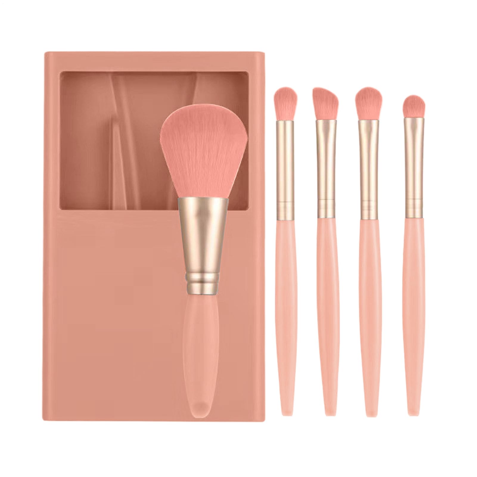 Easy to Clean Makeup Brush - Make Up Brushes Set, Makeup Brushes with Case and Mirror, Eyeshadow Blending with Protective Carry Case, Cosmetic Brush Kit, Eye Applicator for Face Contouring Blending