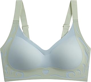 unbekannt Sujetador deportivo para mujer, sin anillos de acero, color carne ajustable, tirar-and-drop, ropa interior grande, sujetador deportivo para mujer