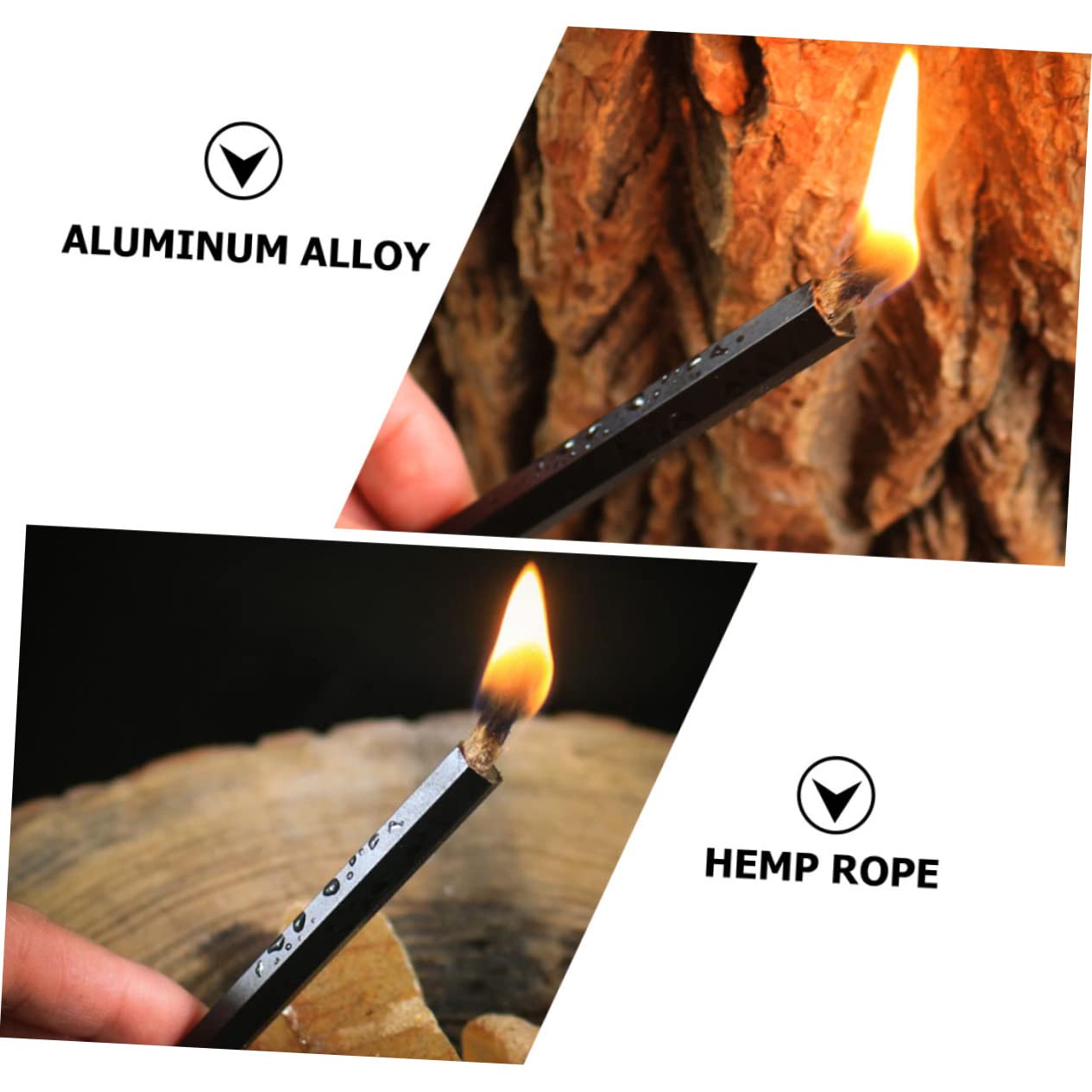 TOYANDONA 3 Sätze Anzündholz Wasserdichter Feuerstarter Wachs Docht Feuerstarter Outdoor-dochtseil Im Freien Beginnend Outdoor-campingseile Kabel Hanfseil Black 6 Stück * 3