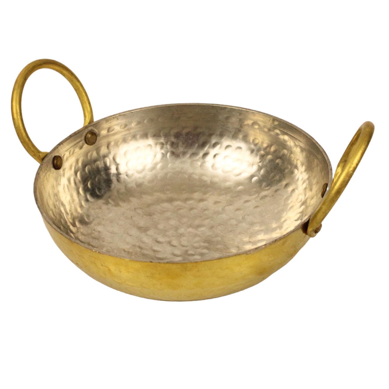Putrika Brass Untensil for Cooking Kadai | kadhai |karahi | Cookware | Fry Pan | | Saute pan | Chef's Pan|Wok|Karai|Patile|Tope|Tapeli|Peetal(23cm*10.5cm) Weight: 713gms