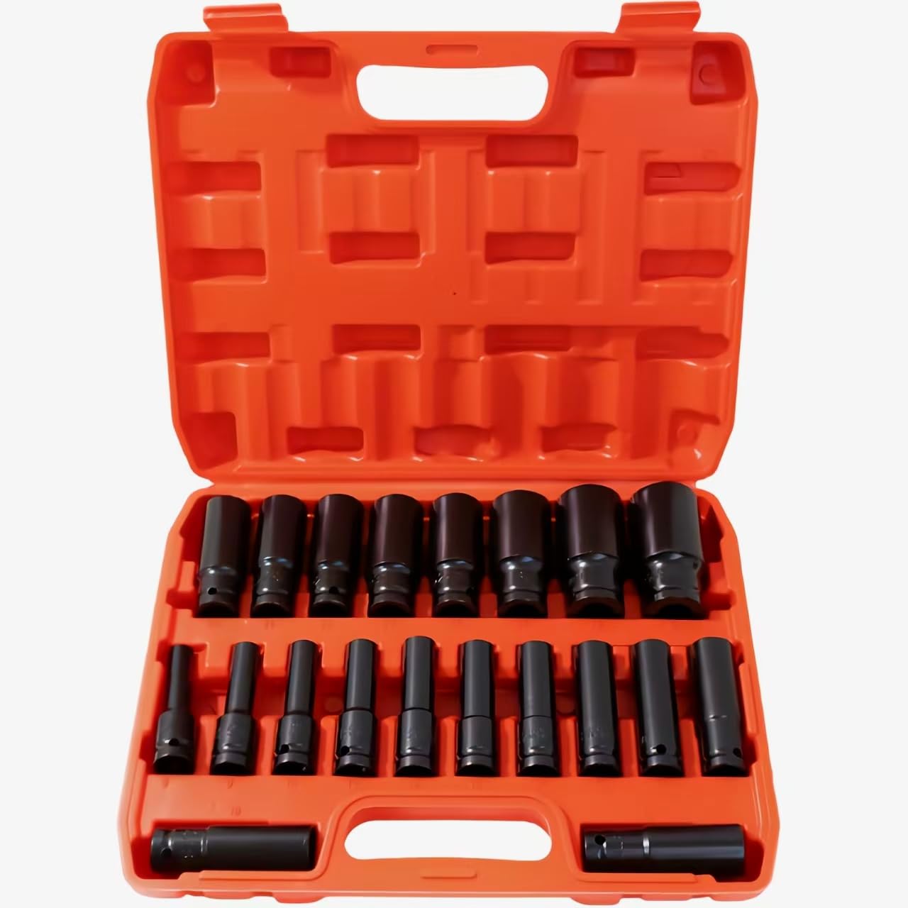 20 Pieces 1/2-Inch Drive Deep Impact Socket Set, CR-Mo, 6 Point, 8mm to 32mm, Metric, Deep-image-39