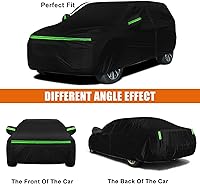 Vista 22 de Fundas impermeables para coche de reemplazo para Cadillac ATS/ATS-V 2013-2019, funda para todo clima de 6 capas con puerta con cremallera y bandas a