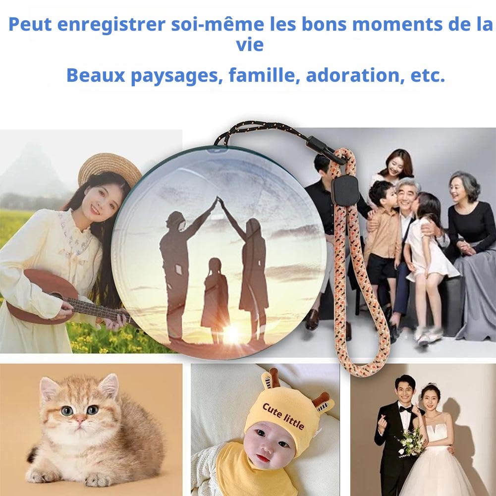 Lampe à mémoire de forme, album photo numérique à ultrasons 3D, boule de cristal à ultrasons, affichage vidéo numérique, photo et sphère LED personnalisables, pour couples, animaux domestiques, cadeau