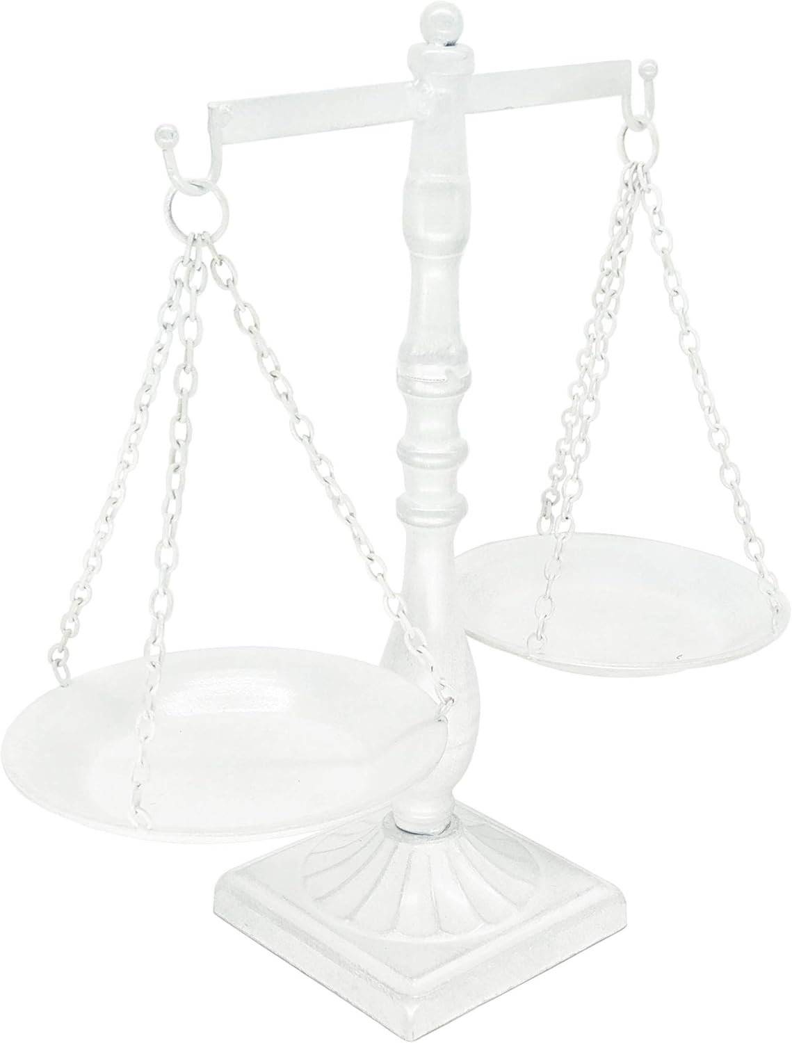 Vintage Style Metal Libra Jewelry Display Tray Cosmetic Organizer Storage, White