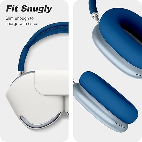 Miniatura 3 de Protector de silicona para audífonos AirPods Max, a prueba de sudor, fácil de lavar, resistente, color azul