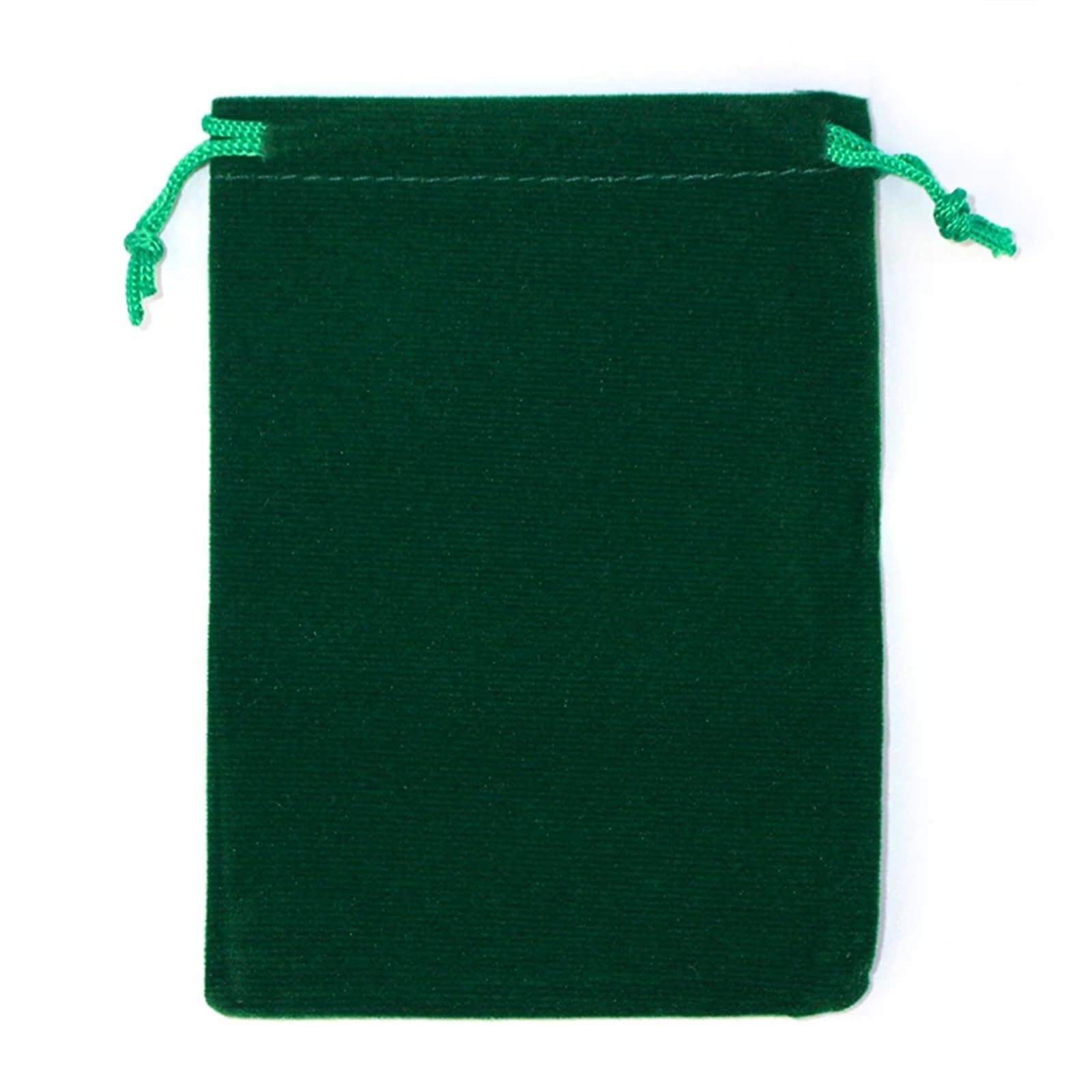 10 Stück Schmuckverpackung und Organizer, Hochzeitsbevorzugungsbeutel, Schmuckbeutel, Samt-Geschenkbeutel mit Kordelzug, Baumwollbeutel(Green,20X30_15.5X10.5X8.5CM)