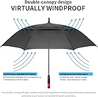 Vista 6 de SIEPASA Paraguas de golf grande de 62/68/72 pulgadas, paraguas de golf de apertura automática, extra grande, doble toldo ventilado, resistente al